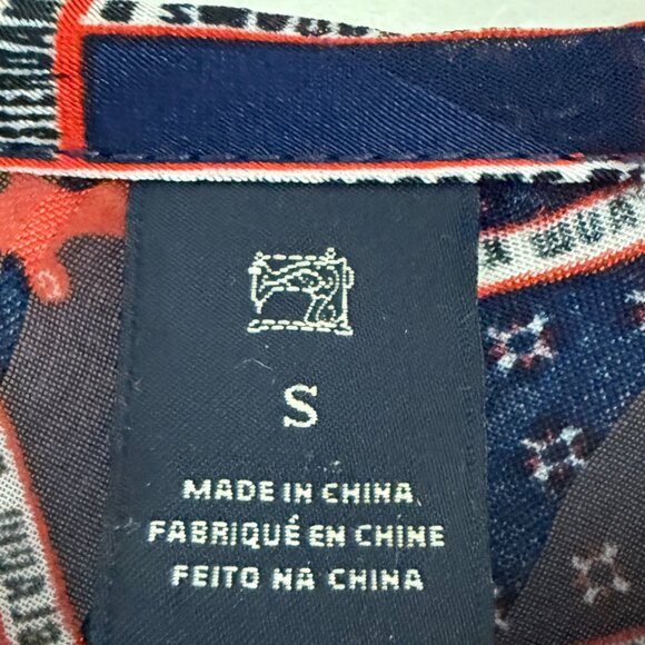 Scotch & Soda Amsterdams Blauw Boho Maxi Dress S Geo Print Fall Chic - Picture 11 of 16